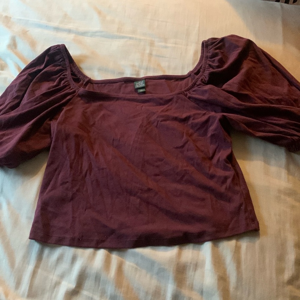 Burgundy Cropped top/blouse